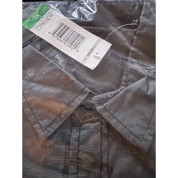 NWT Buffalo David Bitton Men’s Short-Sleeve Micro-Check Button-Up Shirt Size XL - Picture 2 of 10